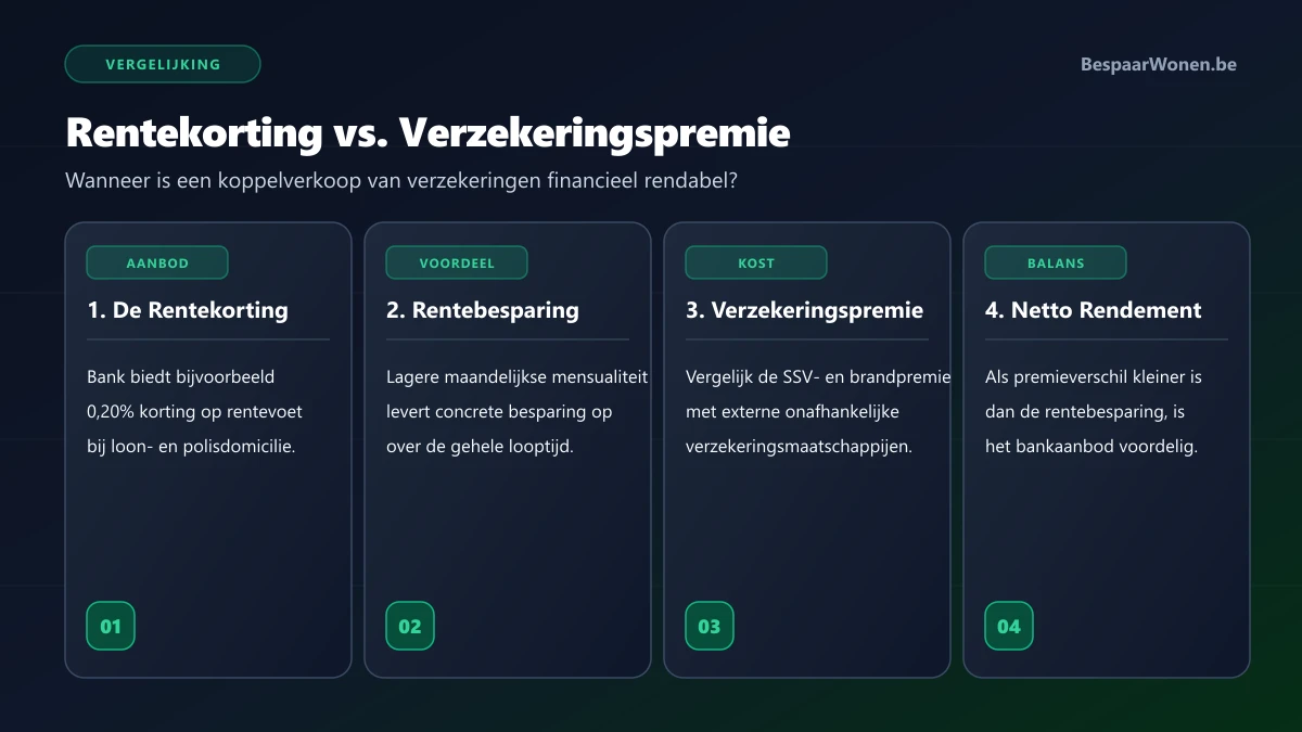 Beslissingsmatrix: bancaire rentekorting versus externe schuldsaldoverzekering bij hypotheek vergelijken